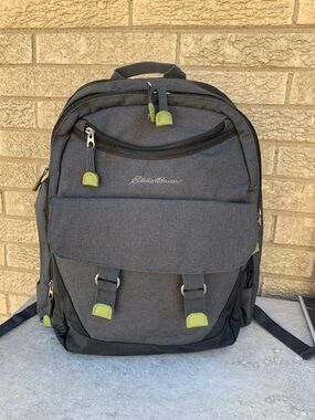 Eddie Bauer Crosstown Baby Diaper Bag Back Pack gray